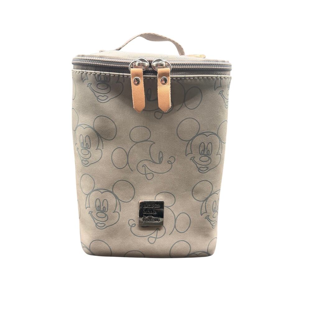 Petunia Pickle Bottom Disney Mickey Mouse Insulated Bottle Bag Gray